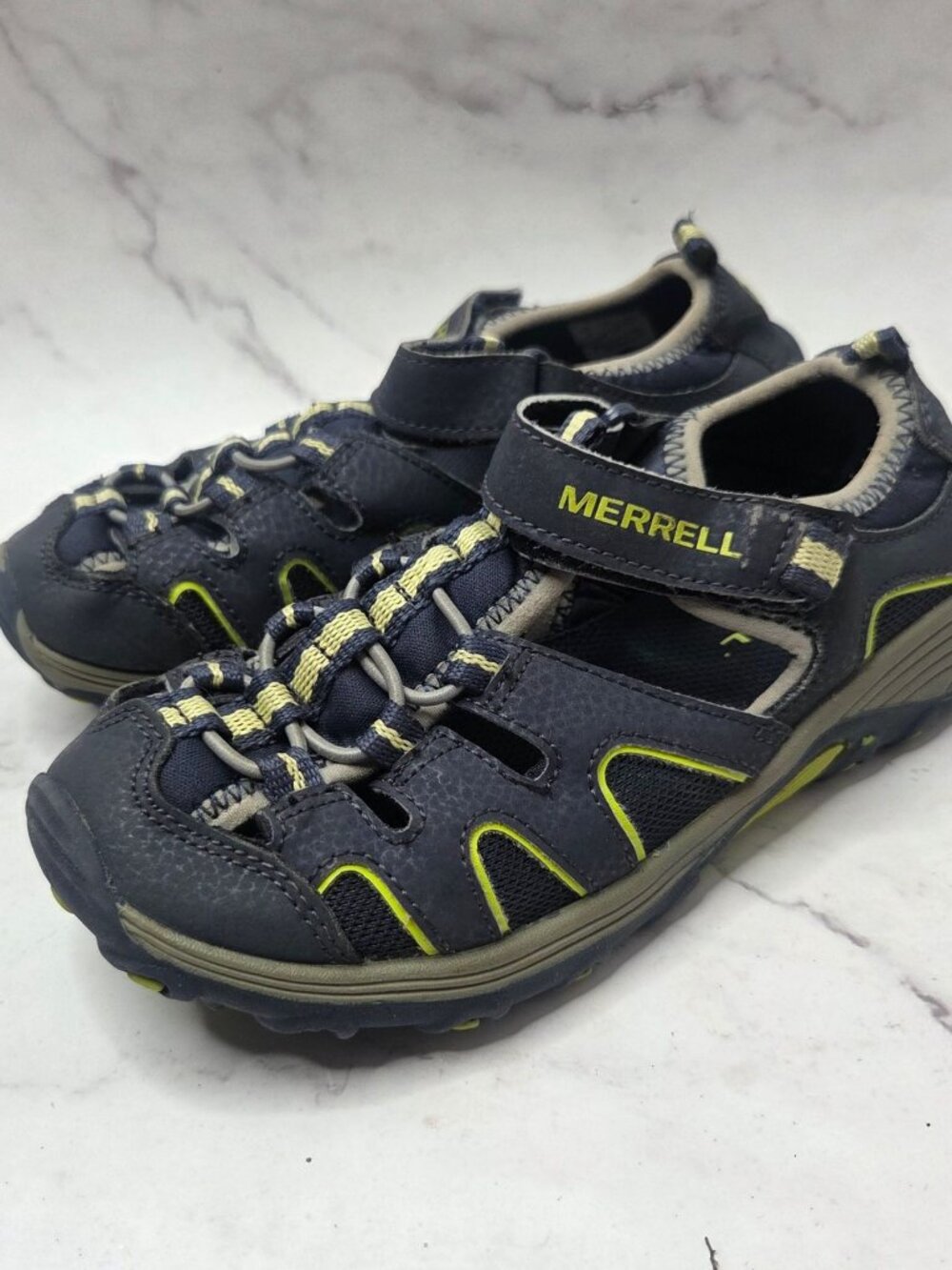Merrell Hydro H2O Hiking Sandals Blue Closed Toe Waterproof Boys 1
